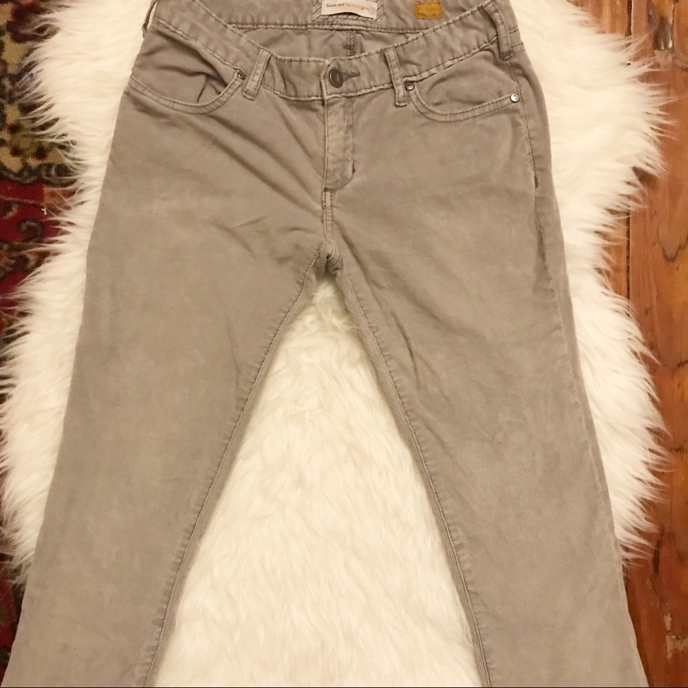 Pilcro and the Letterpress Anthro gray slim cords